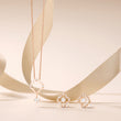 J.ESTINA CLOVIA DUELLO Silver Rose Gold Plated Necklace