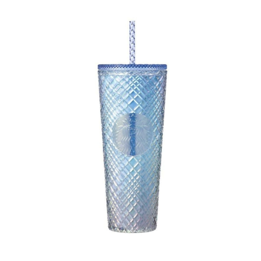 Starbucks popular korea light blue opaque jeweled tumbler