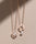 J.ESTINA CLOVIA DUELLO Silver Rose Gold Plated Necklace