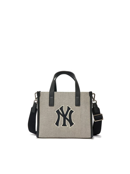 Black Canvas Small Tote Bag New York Yankees