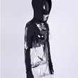 Kpop Street Fashion Skull Hoodie Crop Bolero