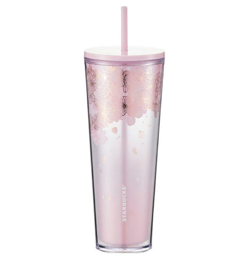 Starbucks Cherry Blossom Cup 2022 Fall Petals Pink Cold Cup 710ml