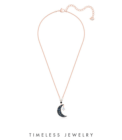 Swarovski Symbolic Moon Rose Gold Necklace 5515964 | Hogies