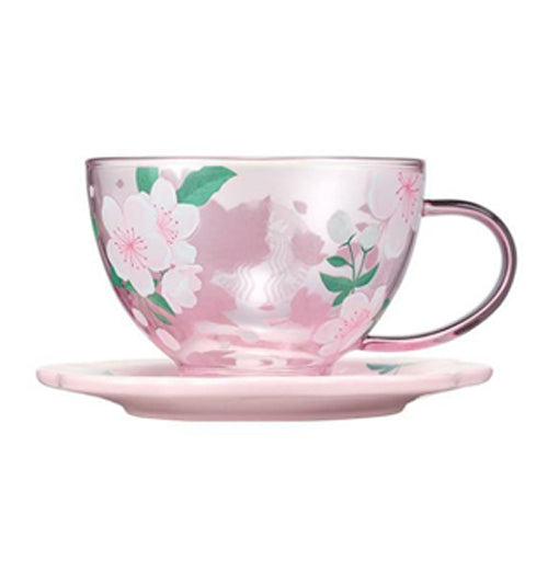 Set of Pink Glass Mugs