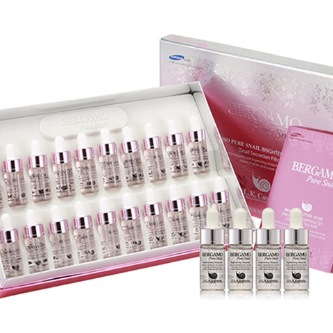 BERGAMO Snail Ampoule Set 13ml x 20 - Kpopstores.Com
