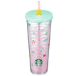 The Starbucks Glitter Cold Cup Sweet Love 2022 edition, 710ml, combines style and practicality with its glittery finish, perfect for sipping on your favorite beverages.